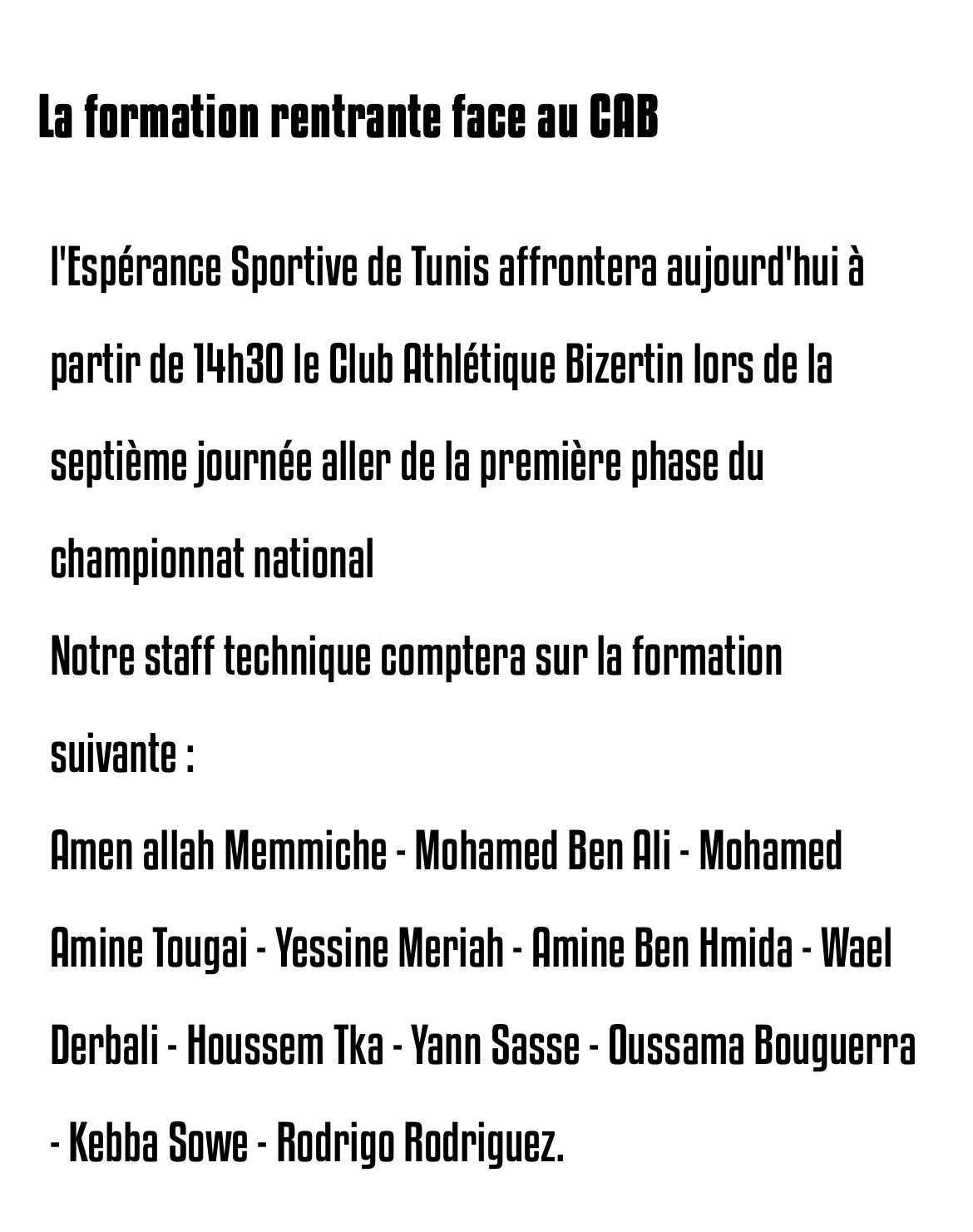 [LIGUE1 23/24 - Groupe B - J7] CAB 0 - 2 EST